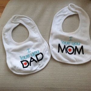 2 for $5 I Love You bibs